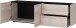 Lowboard >CANTORIA< 2 Türen, 2 Schübe, Castello-Eiche-Dekor/Schwarz - 162x63x40cm (BxHxT)