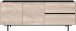 Lowboard >CANTORIA< 2 Türen, 2 Schübe, Castello-Eiche-Dekor/Schwarz - 162x63x40cm (BxHxT)