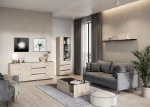 Sideboard >CANTORIA< 3 Türen, 3 Schübe,...