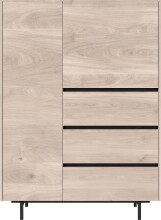 Highboard >CANTORIA< 2 Türen, 3 Schübe,...