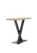 Bartisch >Duke< in Eiche, schwarz, Massivholz, Metall - 120x104x60cm (BxHxT)