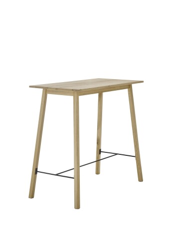 Bartisch >Jules< in Eiche, schwarz, Massivholz, Metall - 120x104x60cm (BxHxT)