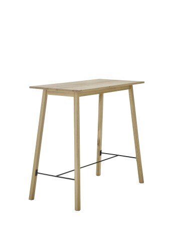 Bartisch >Jules< in Eiche, schwarz, Massivholz, Metall - 120x104x60cm (BxHxT)