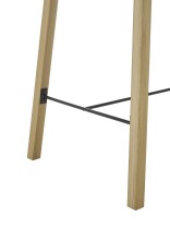 Bartisch >Jules< in Eiche, schwarz, Massivholz, Metall - 120x104x60cm (BxHxT)