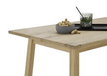 Bartisch >Jules< in Eiche, schwarz, Massivholz, Metall - 120x104x60cm (BxHxT)