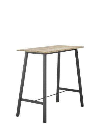Bartisch >Kent< in Eiche, schwarz, Massivholz, Metall - 120x104x60cm (BxHxT)