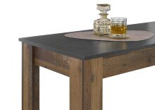 Bartisch >Modesto< in anthrazit, Old Style dunkel - 115x103x50 (BxHxT)