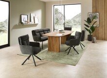 Esstisch >Barney< in Akazie, Massivholz - 220x77x110cm (BxHxT)