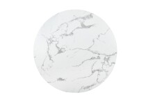 Esstisch >Brandon< in marmoriert weiß, MDF, Melamin - 75x120cm (HxD)