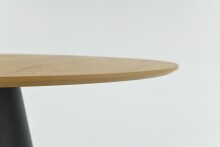Esstisch >Brandon< in Eiche Dekor, schwarz, MDF, Melamin - 75x120cm (HxD)