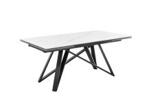 Kulissen-Esstisch >Charly< ausziehbar, weiß, schwarz - 180/280x75x95 (BxHxT)