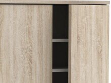 Schuhschrank >Elvira< in Sonoma-Eiche - 54.6x108.4x35.3cm (BxHxT)