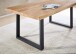 Esstisch >Chris U< in Eiche, schwarz, Massivholz, Metall - 180x76x100cm (BxHxT)