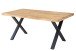 Esstisch >Chris X< in Eiche, schwarz, Massivholz, Metall - 180x76x100cm (BxHxT)