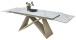 Kulissen-Esstisch >Jamiro< ausziehbar bis 260cm, weiß, beige - 180/260x76x90 (BxHxT)