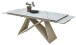 Kulissen-Esstisch >Jamiro< ausziehbar bis 260cm, weiß, beige - 180/260x76x90 (BxHxT)