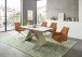 Kulissen-Esstisch >Jamiro< ausziehbar bis 260cm, weiß, beige - 180/260x76x90 (BxHxT)