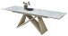Kulissen-Esstisch >Jamiro< ausziehbar bis 260cm, weiß, beige - 180/260x76x90 (BxHxT)
