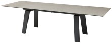 Kulissen-Esstisch >Janis< ausziehbar bis 300cm, grau, schwarz - 200/300x76x100 (BxHxT)