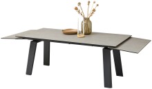 Kulissen-Esstisch >Janis< ausziehbar bis 300cm, grau, schwarz - 200/300x76x100 (BxHxT)