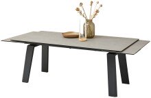 Kulissen-Esstisch >Janis< ausziehbar bis 300cm, grau, schwarz - 200/300x76x100 (BxHxT)