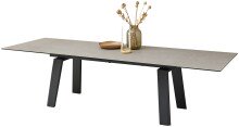 Kulissen-Esstisch >Janis< ausziehbar bis 300cm, grau, schwarz - 200/300x76x100 (BxHxT)
