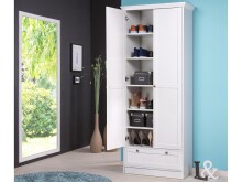Mehrzweckschrank >Landsted< in Weiß - 80x200x39cm (BxHxT)