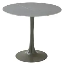 Esstisch >Josh< in grau, Keramik, Metall - 75x90cm...