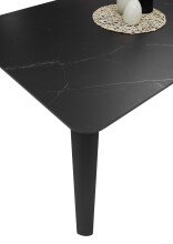Esstisch >Lenni< in schwarz, Keramik, Metall - 180x76x90cm (BxHxT)