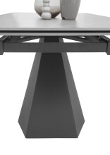 Kulissen-Esstisch >Mitch< ausziehbar, grau / schwarz, Keramik + Metall - 160/240x76x90 (BxHxT)