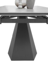 Kulissen-Esstisch >Mitch< ausziehbar, grau / schwarz, Keramik + Metall - 160/240x76x90 (BxHxT)