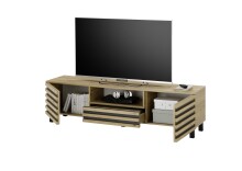 Lowboard >Ankara< 2 Türen, 1 Schublade, Artisan Eiche, schwarz - 166x44x40cm (BxHxT)