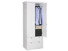Kleiderschrank >Landsted< in Weiß - 80x200x51cm (BxHxT)
