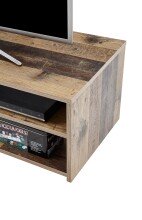 Lowboard >Gemma< 1 Klappe, 2 Fächer, Old Style dunkel, anthrazit - 120x32x38cm (BxHxT)