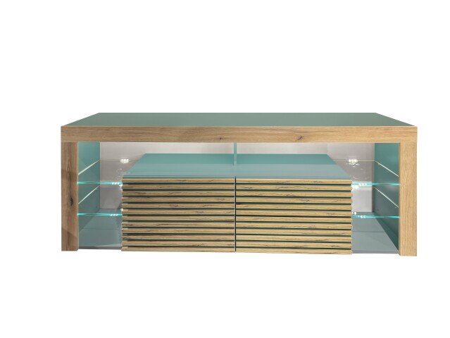 Lowboard >Goal 2.0< 4 Schübe, 6 Fächer,  Salbei, Evoke Eiche Dekor - 179x67x44cm (BxHxT)