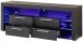 Lowboard >Goal Carbon< inkl. Beleuchtung, schwarz, Carbon-Dekor - 179x66x44cm (BxHxT)