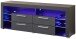 Lowboard >Goal Carbon< inkl. Beleuchtung, schwarz, Carbon-Dekor - 179x66x44cm (BxHxT)