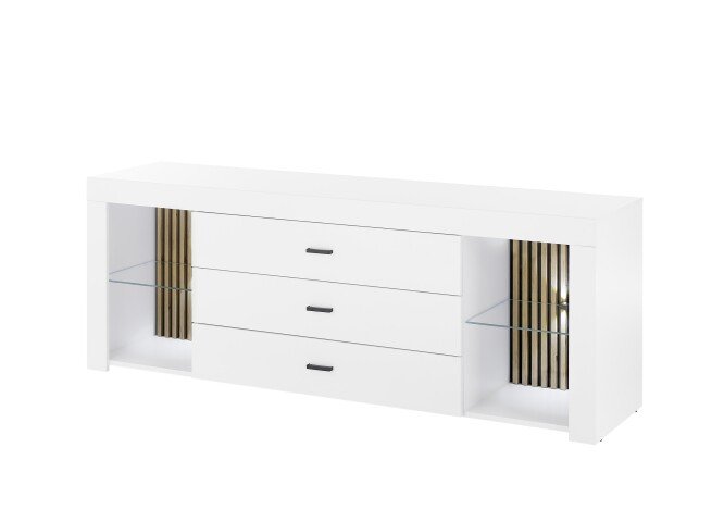 Lowboard >Rosalie< inkl. Beleuchtung, weiß, Evoke Eiche Dekor - 179x67x44cm (BxHxT)