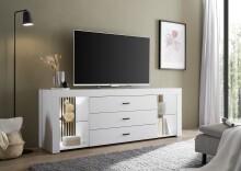 Lowboard >Rosalie< inkl. Beleuchtung, weiß, Evoke Eiche Dekor - 179x67x44cm (BxHxT)