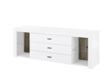 Lowboard >Rosalie< inkl. Beleuchtung, weiß, Evoke Eiche Dekor - 179x67x44cm (BxHxT)