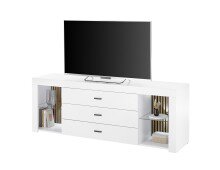 Lowboard >Rosalie< inkl. Beleuchtung, weiß, Evoke Eiche Dekor - 179x67x44cm (BxHxT)