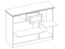 Sideboard >Landsted< in Weiß - 120x90x40cm (BxHxT)