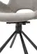 Armlehnstuhl >Anneli< (2er Set) drehbar, Cord grau, Gestell schwarz - 45x82x47,5 (BxHxT)