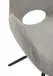 Armlehnstuhl >Anneli< (2er Set) drehbar, Cord grau, Gestell schwarz - 45x82x47,5 (BxHxT)