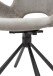Armlehnstuhl >Anneli< (2er Set) drehbar, Cord grau, Gestell schwarz - 45x82x47,5 (BxHxT)