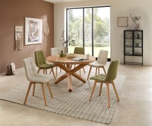 4-Fußstuhl >Belana< (2er Set) in beige, Buche - 55x89x46 (BxHxT)