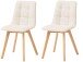 4-Fußstuhl >Belana< (2er Set) in beige, Buche - 55x89x46 (BxHxT)