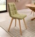 4-Fußstuhl >Belana< (2er Set) in grün, Buche - 55x89x46 (BxHxT)