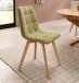 4-Fußstuhl >Belana< (2er Set) in grün, Buche - 55x89x46 (BxHxT)