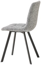 4-Fußstuhl >Bonny< (4er Set) in grau, schwarz - 55x89x46 (BxHxT)